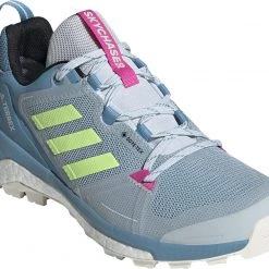 Adidas TERREX Skychaser 2 GTX Chaussures de randonnée Femme, jaune/noir -Chaussures Soldes Boutique adidas terrex skychaser 2 gtx hiking shoes women hazy blue hi res yellow screaming pink 5