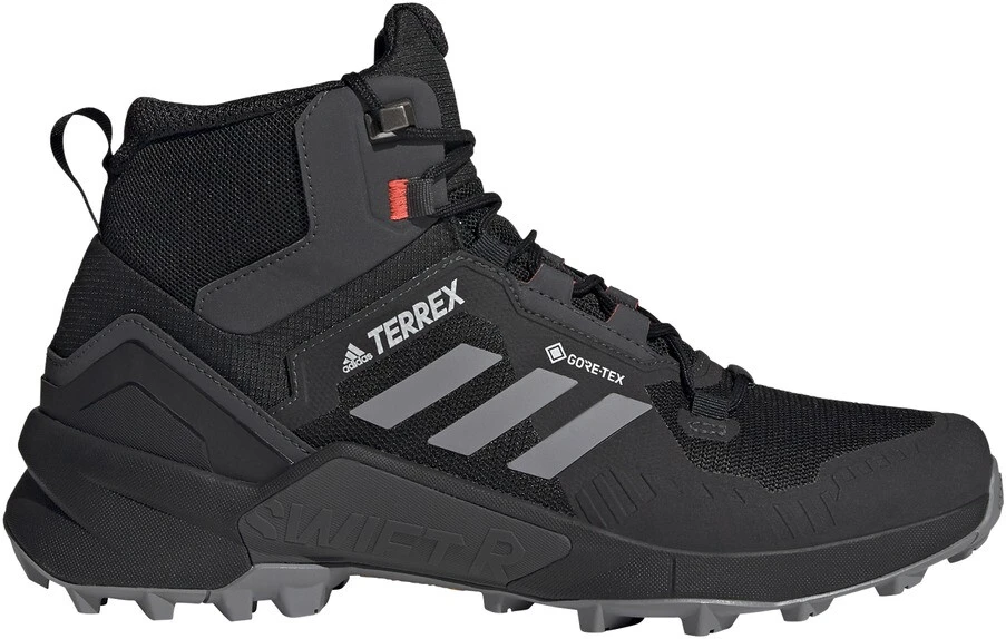 Adidas TERREX Swift R3 Mid Gore-Tex Chaussures de randonnée Homme, noir/bleu 1 Adidas TERREX Swift R3 Mid Gore-Tex Chaussures de randonnée Homme, noir/bleu