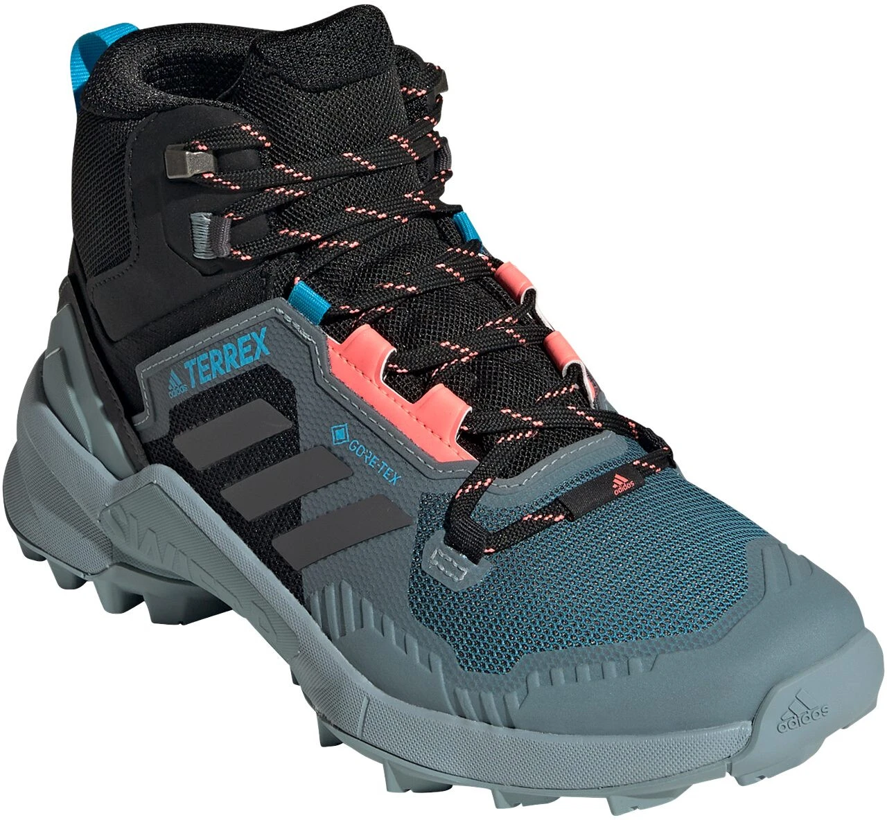 Adidas TERREX Swift R3 Mid GTX Chaussures de randonnée Femme, noir/bleu 1 Adidas TERREX Swift R3 Mid GTX Chaussures de randonnée Femme, noir/bleu