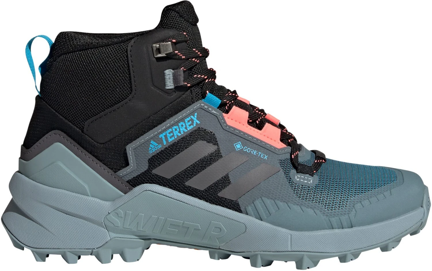 Adidas TERREX Swift R3 Mid GTX Chaussures de randonnée Femme, noir/bleu 3 Adidas TERREX Swift R3 Mid GTX Chaussures de randonnée Femme, noir/bleu – Image 3