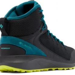 Columbia Trailstorm Mid Waterproof Chaussures Femme, gris/Bleu pétrole -Chaussures Soldes Boutique columbia trailstorm mid waterproof shoes women black deep wave 3