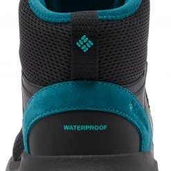 Columbia Trailstorm Mid Waterproof Chaussures Femme, gris/Bleu pétrole -Chaussures Soldes Boutique columbia trailstorm mid waterproof shoes women black deep wave 6