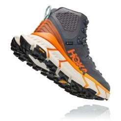 Hoka One One Tennine Hike GTX Chaussures Homme, gris/orange -Chaussures Soldes Boutique hoka one one tennine hike gtx shoes men castlerock persimmon orange 3