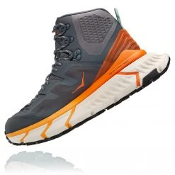 Hoka One One Tennine Hike GTX Chaussures Homme, gris/orange -Chaussures Soldes Boutique hoka one one tennine hike gtx shoes men castlerock persimmon orange 4