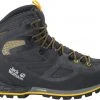 Jack Wolfskin Force Crest Texapore Chaussures mi-hautes Homme, gris/jaune -Chaussures Soldes Boutique jack wolfskin force crest texapore mid shoes men black burly yellow xt 1