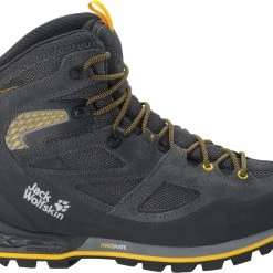 Jack Wolfskin Force Crest Texapore Chaussures mi-hautes Homme, gris/jaune