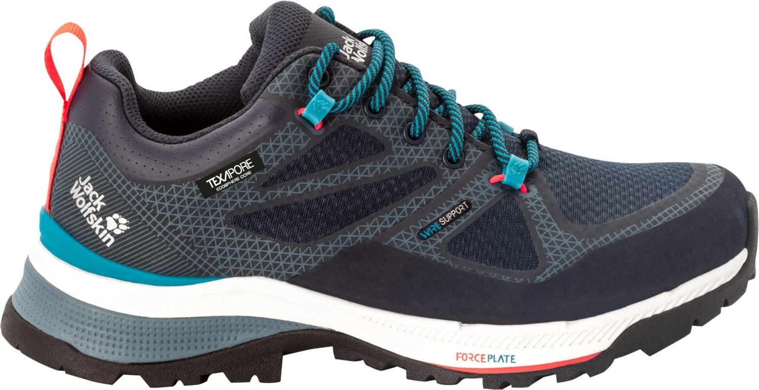 Jack Wolfskin Force Striker Texapore Chaussures basses Femme, bleu 1 Jack Wolfskin Force Striker Texapore Chaussures basses Femme, bleu