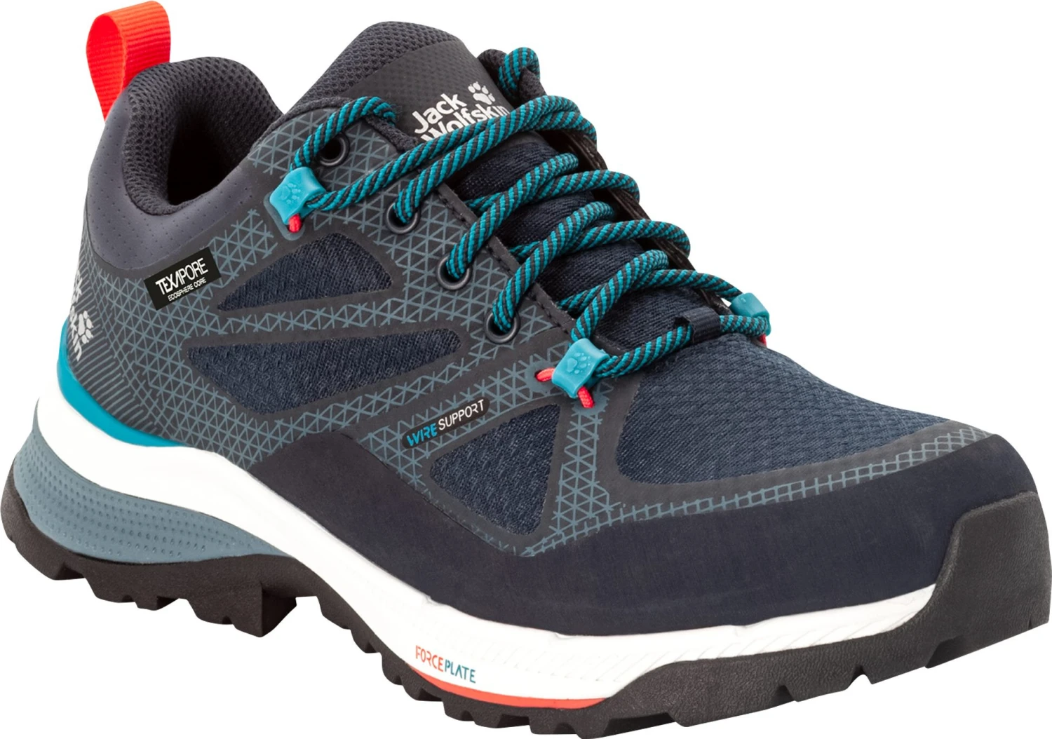 Jack Wolfskin Force Striker Texapore Chaussures basses Femme, bleu 4 Jack Wolfskin Force Striker Texapore Chaussures basses Femme, bleu – Image 4