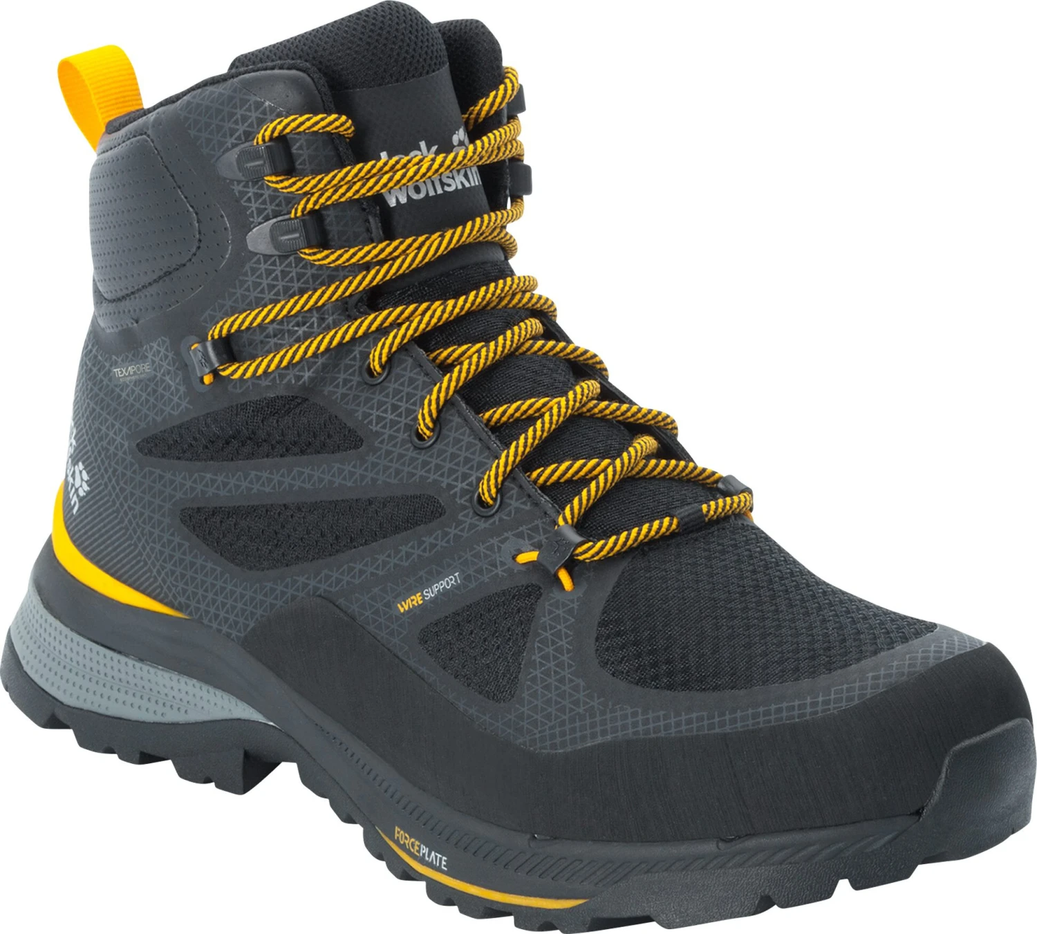 Jack Wolfskin Force Striker Texapore Chaussures mi-hautes Homme, noir 4 Jack Wolfskin Force Striker Texapore Chaussures mi-hautes Homme, noir – Image 4