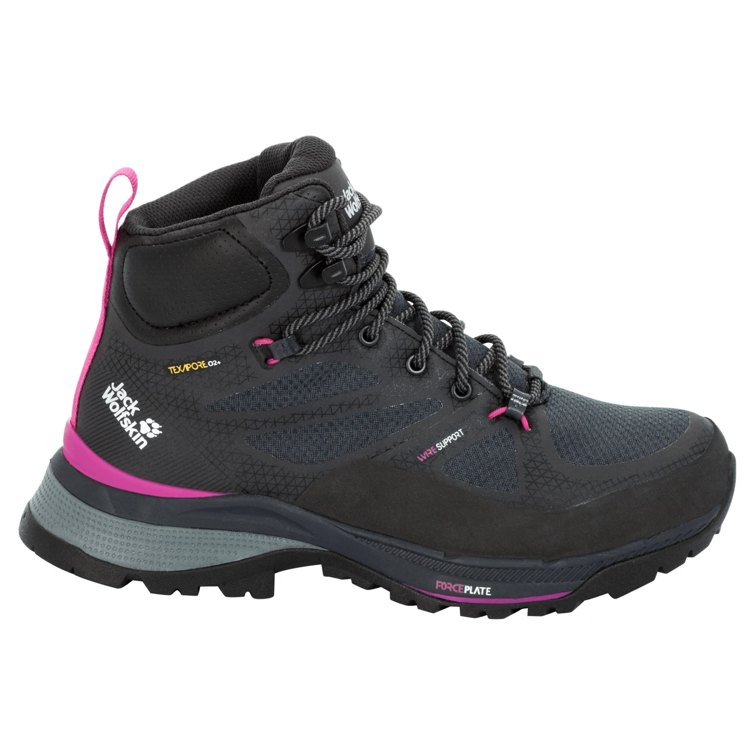 Jack Wolfskin Force Striker Texapore Chaussures mi-hautes Femme, gris/rose 1 Jack Wolfskin Force Striker Texapore Chaussures mi-hautes Femme, gris/rose