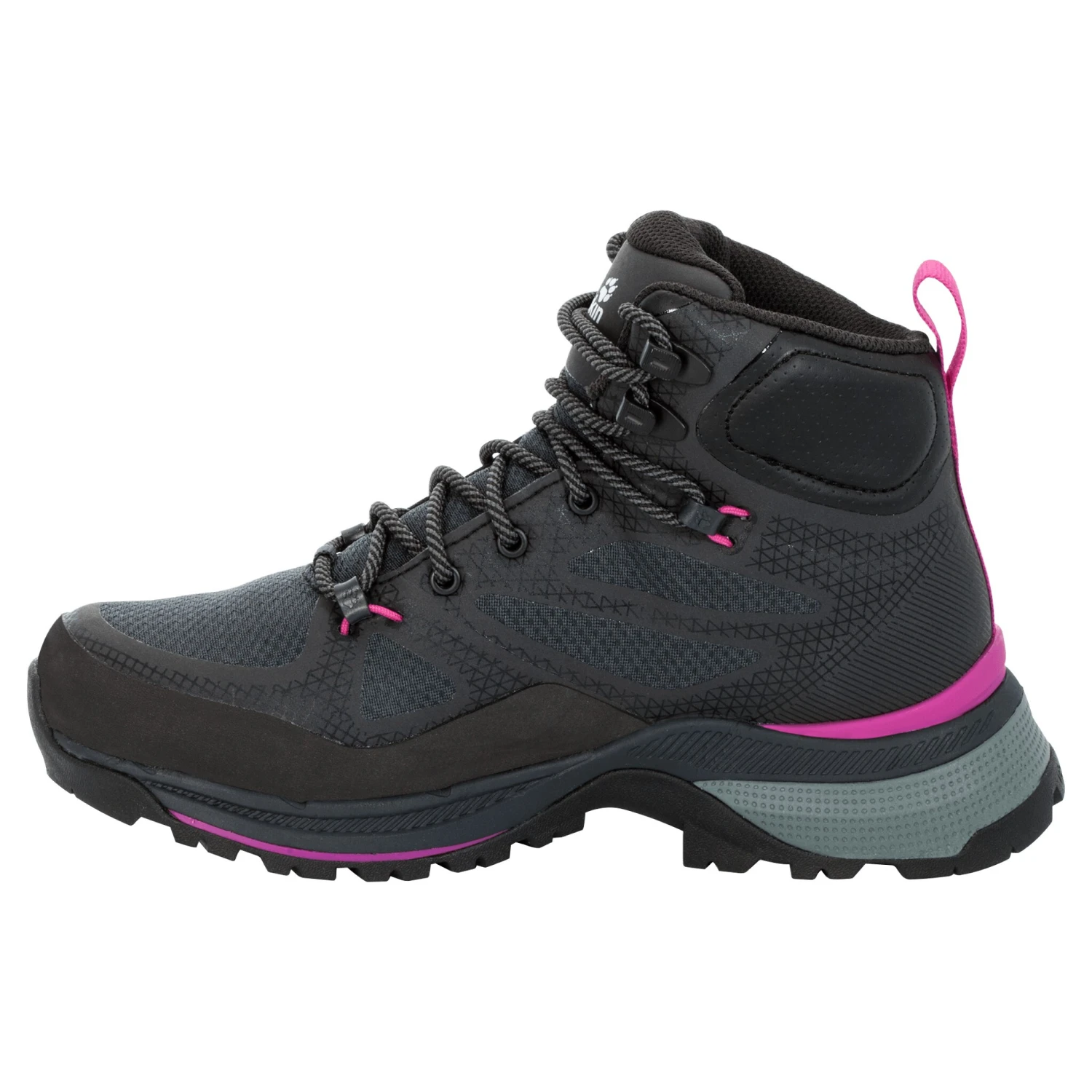 Jack Wolfskin Force Striker Texapore Chaussures mi-hautes Femme, gris/rose 2 Jack Wolfskin Force Striker Texapore Chaussures mi-hautes Femme, gris/rose – Image 2