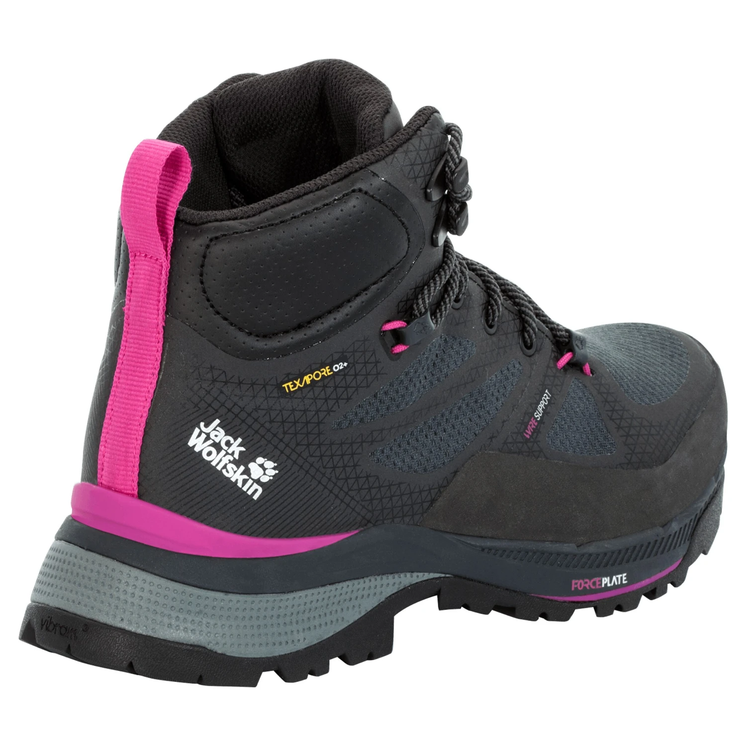 Jack Wolfskin Force Striker Texapore Chaussures mi-hautes Femme, gris/rose 3 Jack Wolfskin Force Striker Texapore Chaussures mi-hautes Femme, gris/rose – Image 3