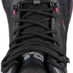 Jack Wolfskin Force Trekker Texapore Chaussures mi-hautes Femme, noir -Chaussures Soldes Boutique jack wolfskin force trekker texapore mid shoes women black pink 5