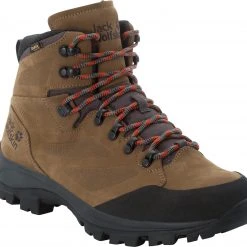 Jack Wolfskin Rebellion Texapore Chaussures mi-hautes Homme, marron/rouge