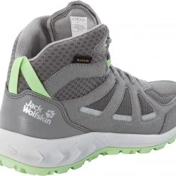 Jack Wolfskin Woodland 2 Texapore Chaussures mi-hautes Femme, gris -Chaussures Soldes Boutique jack wolfskin woodland 2 texapore mid shoes women dark grey light green 3