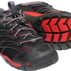 Keen Chandler CNX Chaussures Adolescents, gris/rouge -Chaussures Soldes Boutique keen chandler cnx shoes youth raven fiery red 5