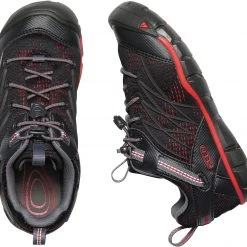 Keen Chandler CNX Chaussures Adolescents, gris/rouge -Chaussures Soldes Boutique keen chandler cnx shoes youth raven fiery red 6
