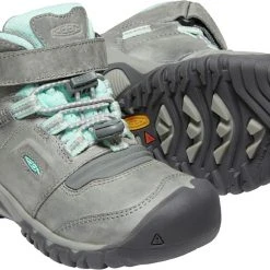 Keen Ridge Flex Mid WP Chaussures Enfant, gris/turquoise -Chaussures Soldes Boutique keen ridge flex mid wp shoes kids grey blue tint 4 1