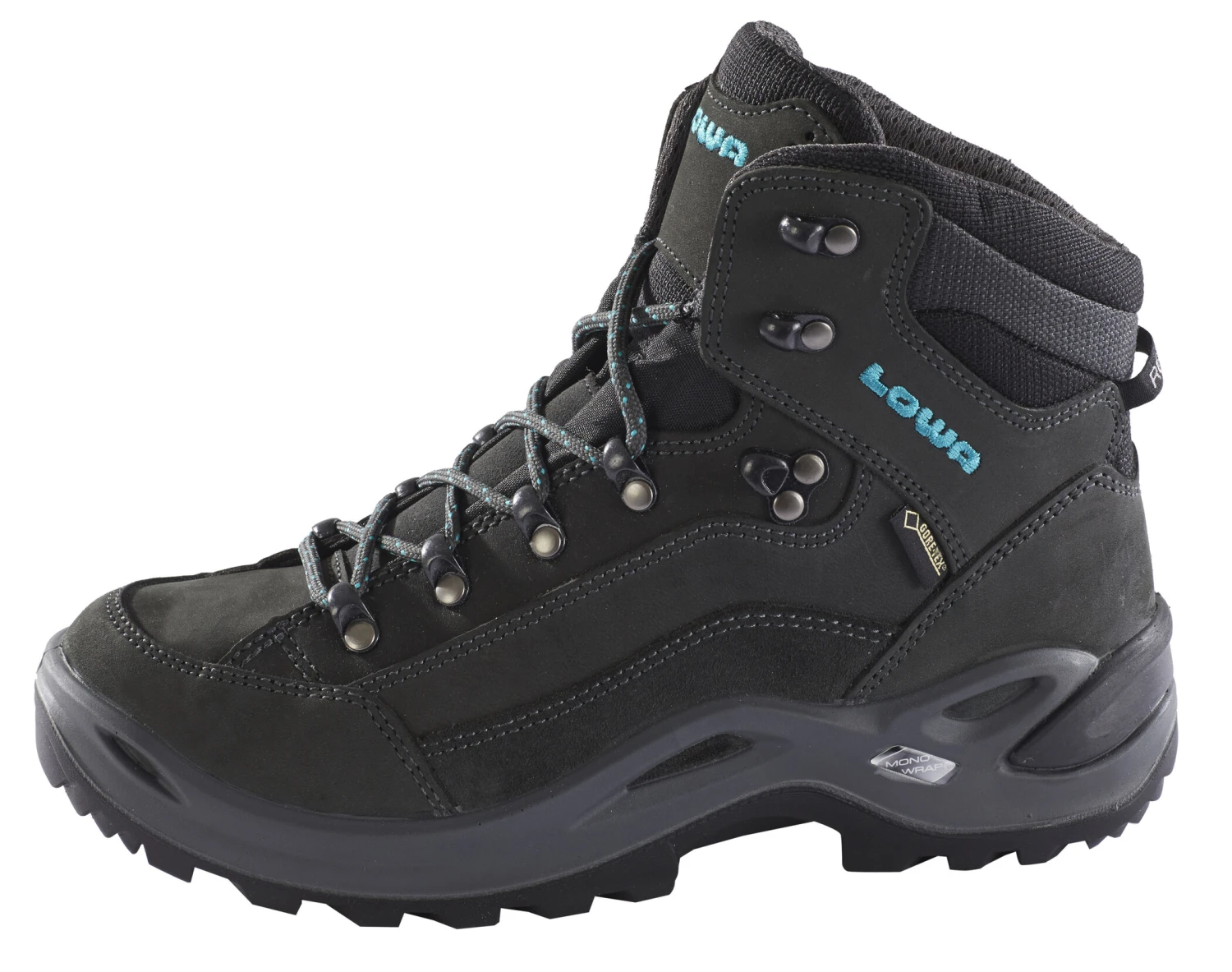 Lowa Renegade GTX Chaussures Mi-Hautes Femme, Bleu pétrole/gris 4 Lowa Renegade GTX Chaussures Mi-Hautes Femme, Bleu pétrole/gris – Image 4