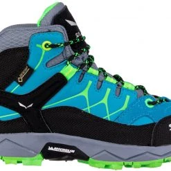 SALEWA Alp Trainer GTX Chaussures mi-hautes Enfant, bleu/noir 5 SALEWA Alp Trainer GTX Chaussures mi-hautes Enfant, bleu/noir -Chaussures Soldes Boutique salewa alp trainer gtx mid shoes kids blue danube fluo green 2