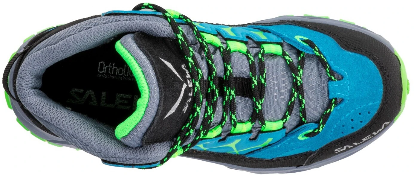 SALEWA Alp Trainer GTX Chaussures mi-hautes Enfant, bleu/vert 3 SALEWA Alp Trainer GTX Chaussures mi-hautes Enfant, bleu/vert – Image 3
