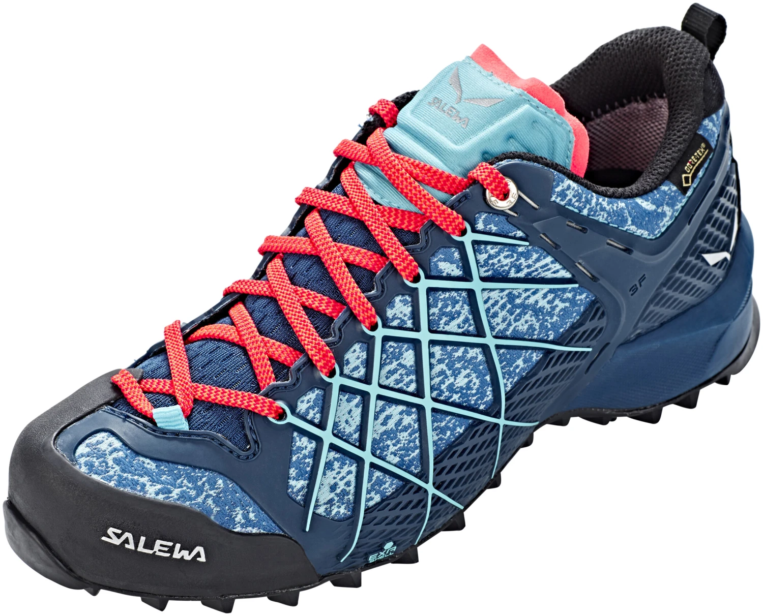 SALEWA Wildfire GTX Chaussures Femme, gris/Bleu pétrole 1 SALEWA Wildfire GTX Chaussures Femme, gris/Bleu pétrole