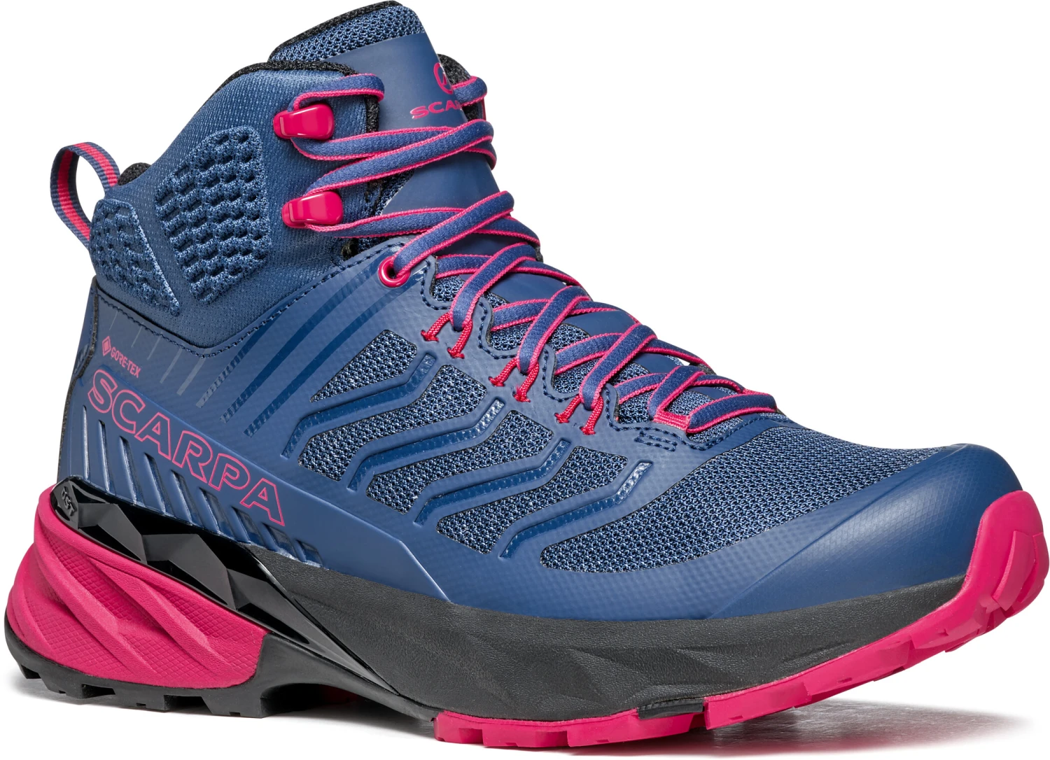 Scarpa Rush Mid GTX Chaussures Femme, bleu/rose 1 Scarpa Rush Mid GTX Chaussures Femme, bleu/rose