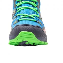 TROLLKIDS Rondane Hiker Chaussures Enfant, gris/turquoise -Chaussures Soldes Boutique trollkids rondane hiker mid shoes kids medium blue green 4 2