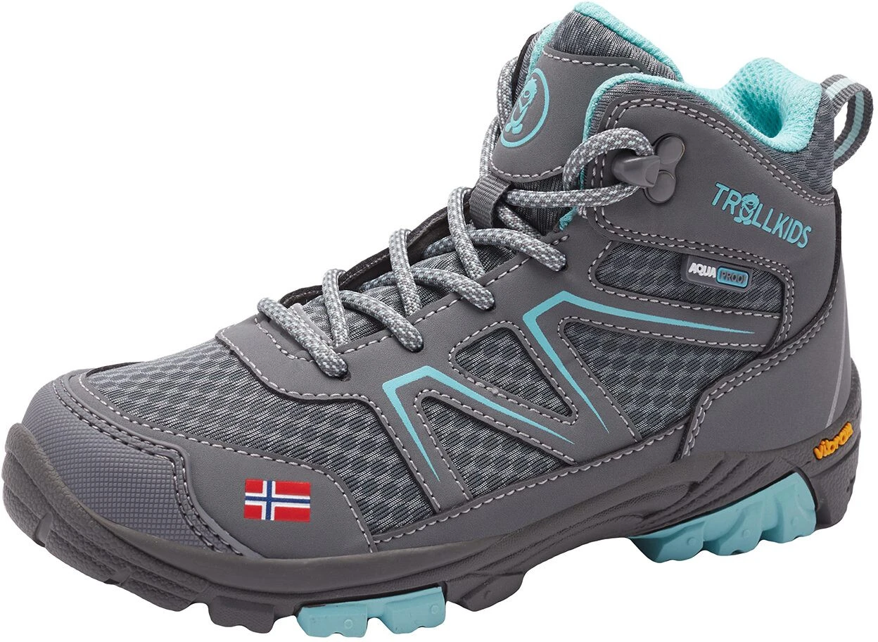 TROLLKIDS Skarvan Hiker Chaussures mi-hautes Enfant, bleu/vert 1 TROLLKIDS Skarvan Hiker Chaussures mi-hautes Enfant, bleu/vert