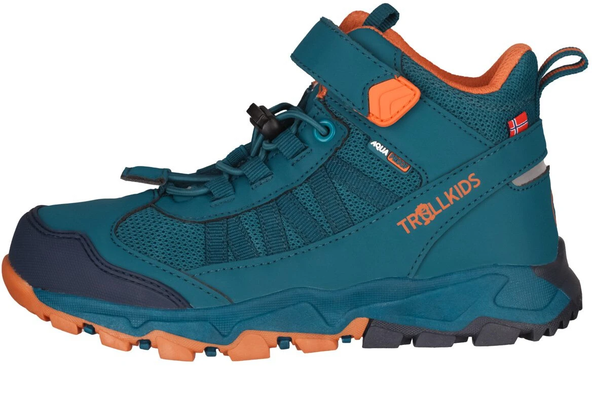 TROLLKIDS Tronfjell Hiker Chaussures mi-hautes Enfant, Bleu pétrole 1 TROLLKIDS Tronfjell Hiker Chaussures mi-hautes Enfant, Bleu pétrole